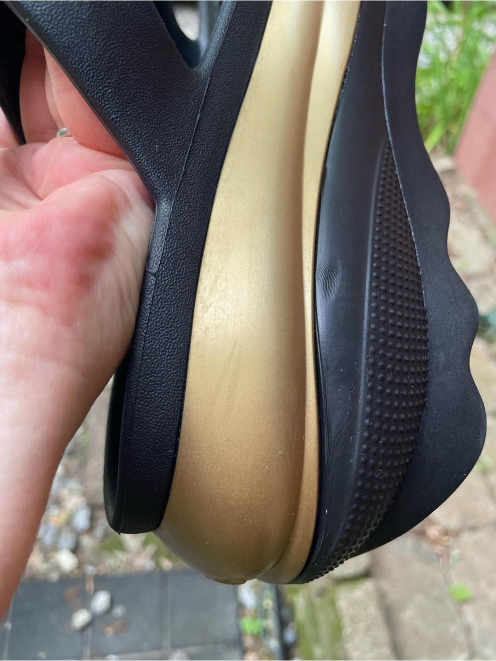 Crocs Mega Crush Black / Gold Platform Sandals Size 9 Woman’s - Picture 15 of 15